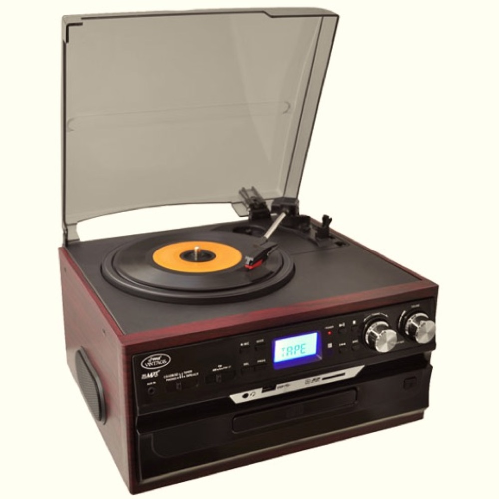 Pyle Vintage Classic Style Turntable Vinyl Record Player with Recording Ability.